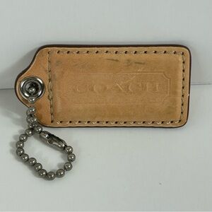 Coach Tan Leather Bag Charm